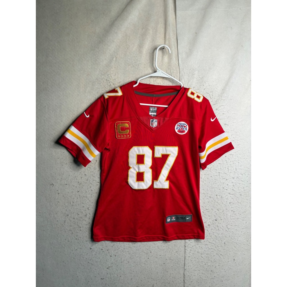 Nike Kansas City Chiefs Travis Kelce 87 On Field Jersey Red Large Youth